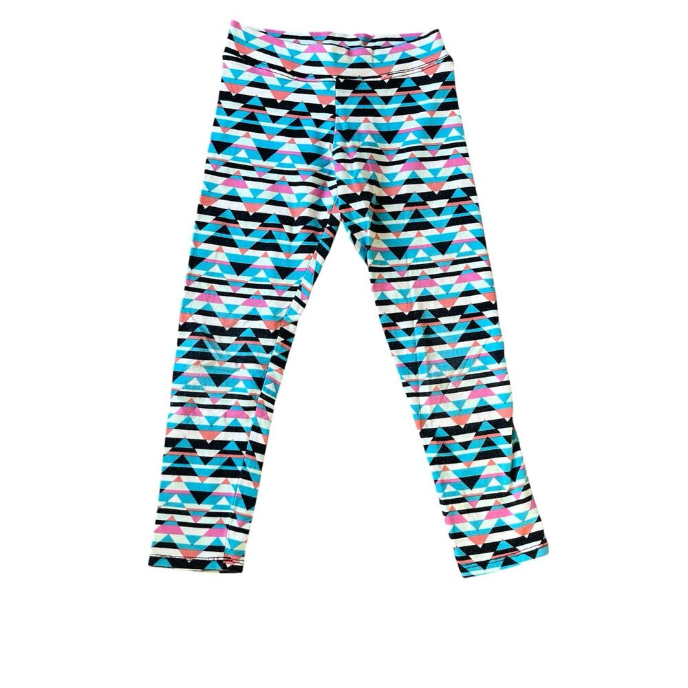 Girls 8 Justice Rainbow Colorful Aztec Stretch Comfy Leggings